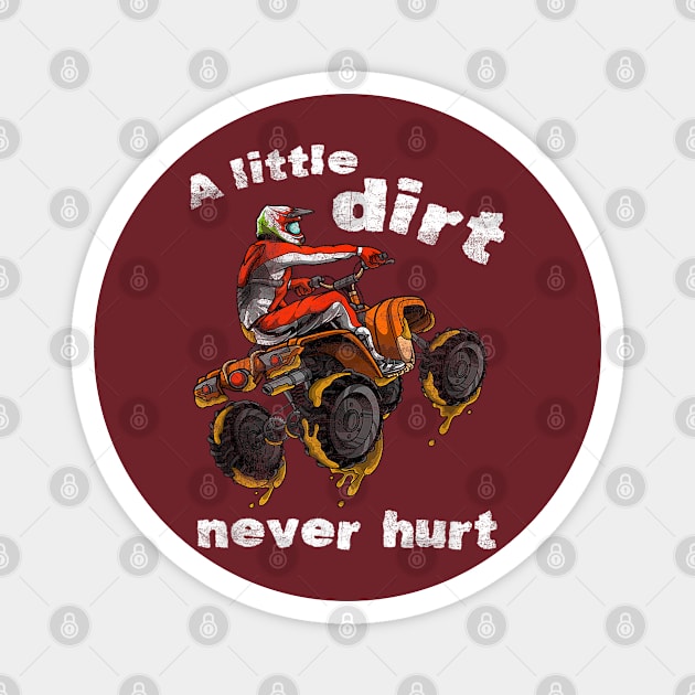 Motocross Little Dirt Never Hurt Dirt Bike Mx Racing Biker Magnet by rhazi mode plagget